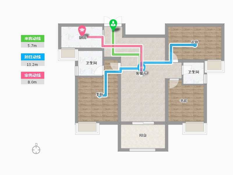 湖北省-武汉市-武汉城建电建汤湖观筑-91.21-户型库-动静线