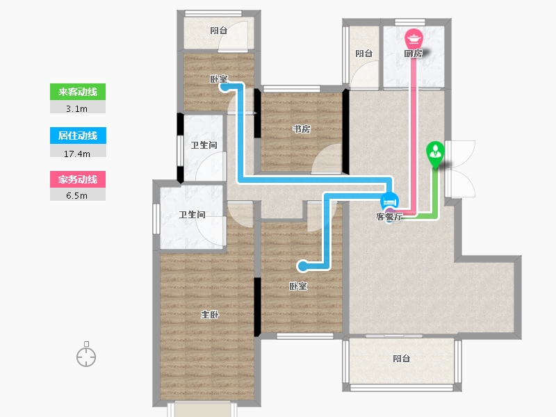 湖南省-长沙市-保利城-122.53-户型库-动静线