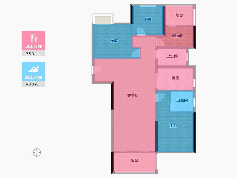 湖南省-长沙市-华润翡翠府-104.78-户型库-动静分区