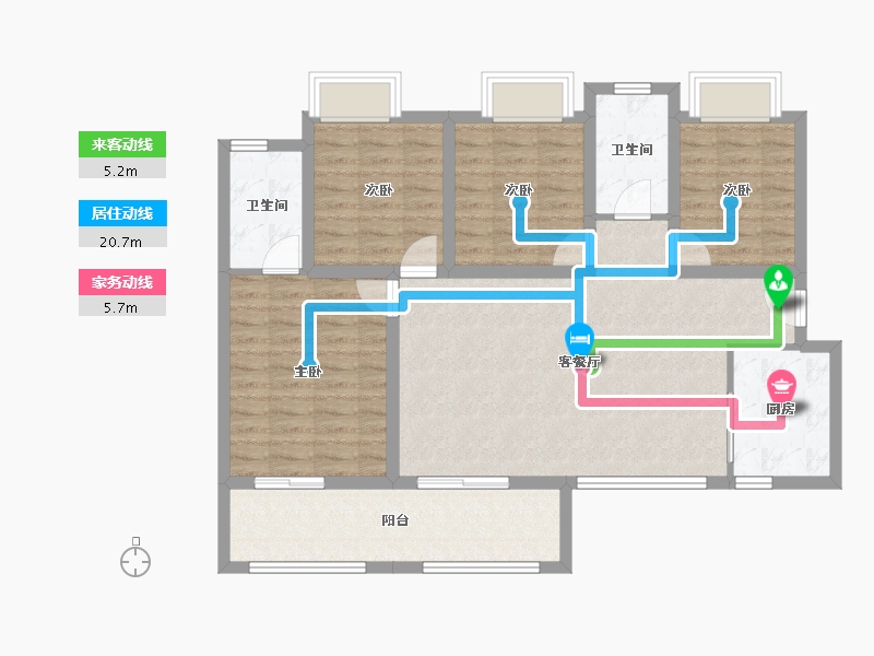 湖南省-长沙市-金科集美天辰-99.38-户型库-动静线