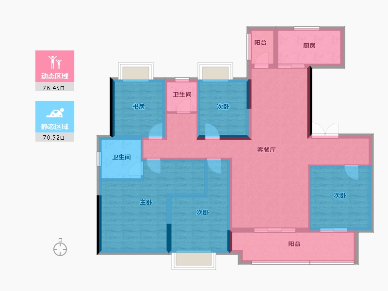 湖南省-长沙市-华润翡翠府-132.01-户型库-动静分区