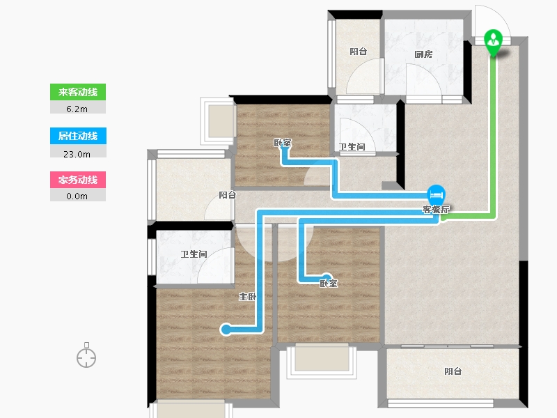 湖南省-长沙市-国欣向荣府-94.40-户型库-动静线