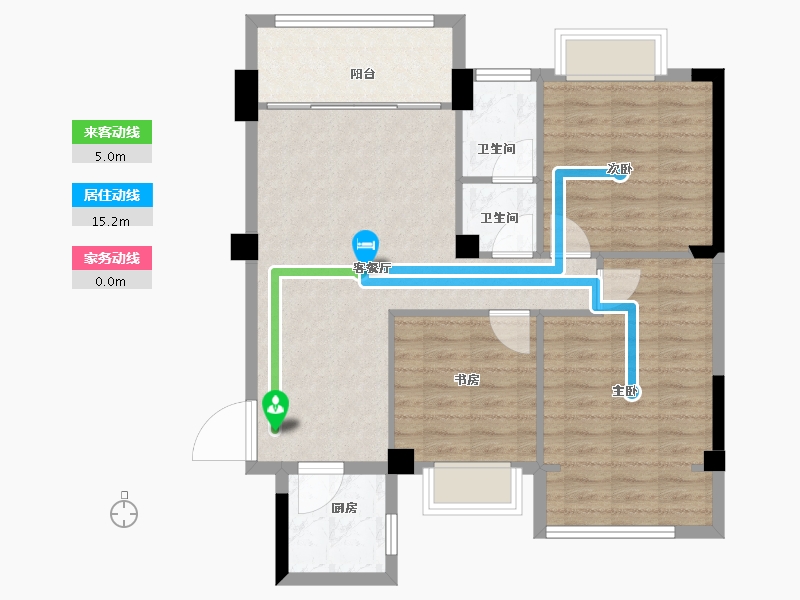 福建省-厦门市-华荣壹号院-84.00-户型库-动静线