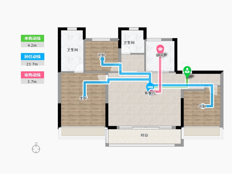 浙江省-温州市-璀璨·天瑞锦园-94.87-户型库-动静线