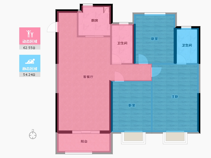 浙江省-温州市-招商德信·博悦湾-106.00-户型库-动静分区