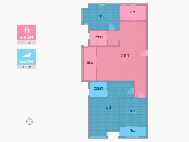 福建省-厦门市-莲花新城悦园-102.70-户型库-动静分区