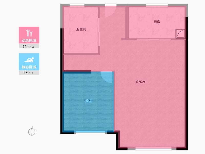 福建省-厦门市-世茂国风长安-75.92-户型库-动静分区