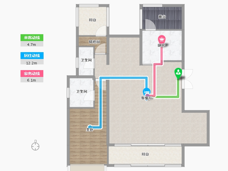 湖南省-长沙市-保利城-151.20-户型库-动静线