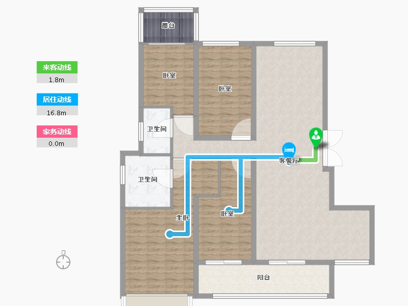 湖南省-长沙市-保利城-135.20-户型库-动静线