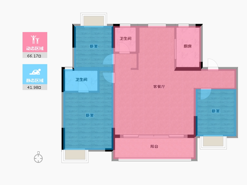 湖北省-武汉市-华润联投半岛九里-97.40-户型库-动静分区