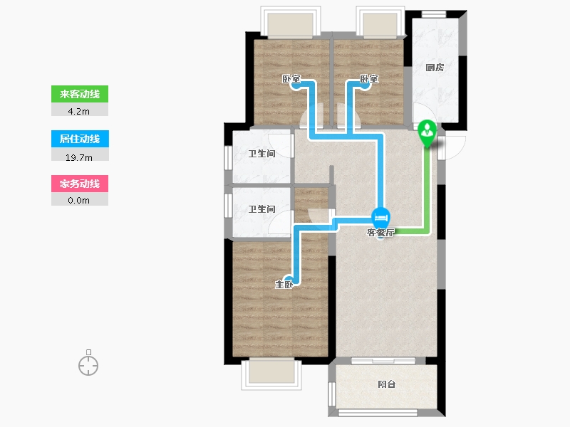 湖北省-武汉市-绿地光谷星河绘-73.68-户型库-动静线