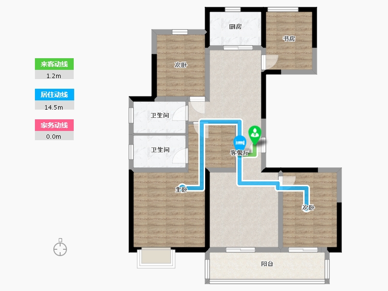 江苏省-盐城市-首府壹号-101.00-户型库-动静线