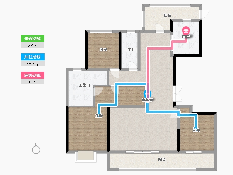 浙江省-杭州市-信达中心杭州壹号院-171.00-户型库-动静线