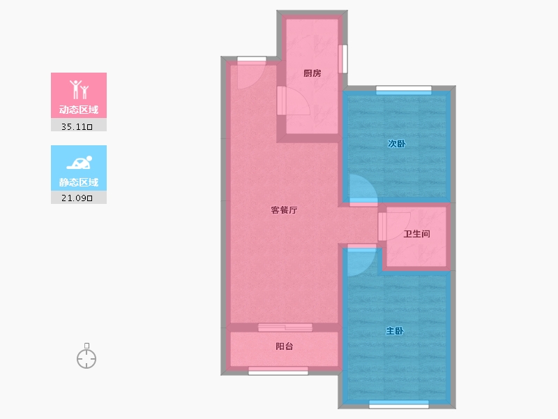 天津-天津市-新华·常春藤-48.62-户型库-动静分区