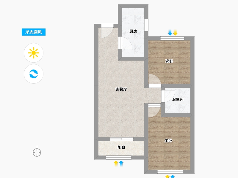 天津-天津市-新华·常春藤-48.62-户型库-采光通风