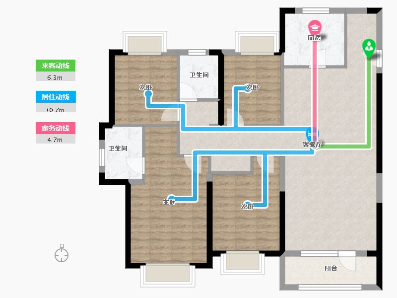 湖北省-武汉市-奥山首府-114.05-户型库-动静线