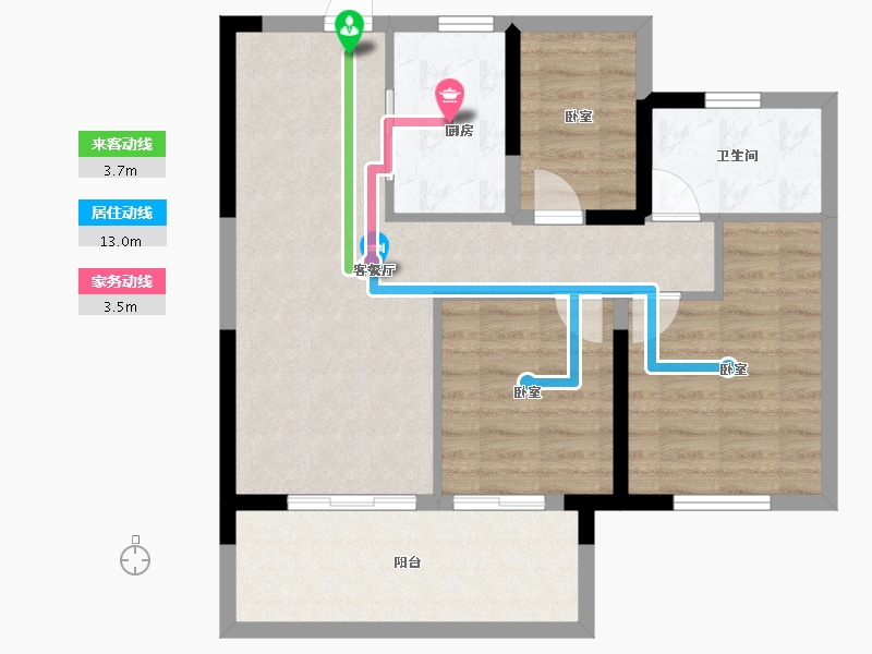 安徽省-合肥市-佳源阅庐璟园-75.21-户型库-动静线