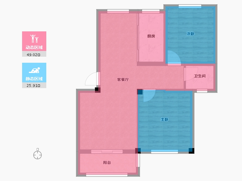 浙江省-宁波市-久南郡-67.19-户型库-动静分区