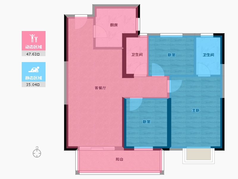 湖北省-武汉市-城投联投江南岸-73.51-户型库-动静分区