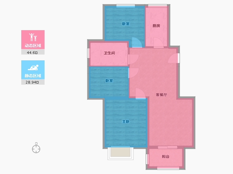 河北省-廊坊市-中海铂悦公馆-74.00-户型库-动静分区