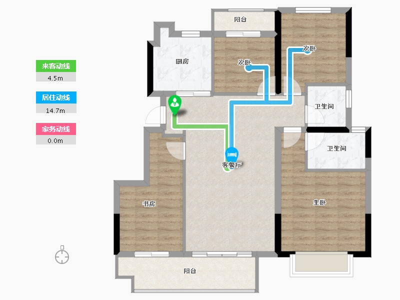 浙江省-宁波市-瀚璟府-92.80-户型库-动静线