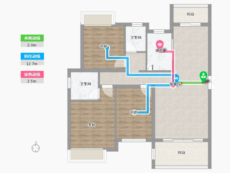 江西省-南昌市-春天里-88.40-户型库-动静线