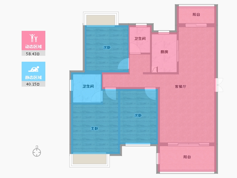 江西省-南昌市-春天里-88.40-户型库-动静分区