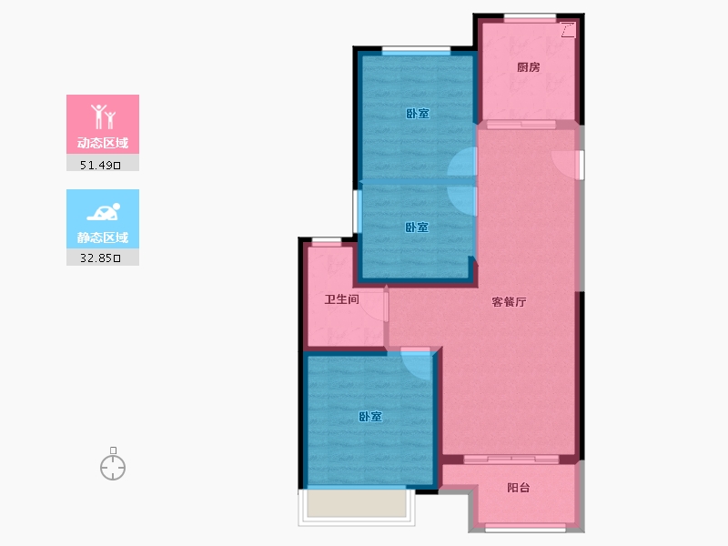 江苏省-无锡市-梁溪本源-75.20-户型库-动静分区