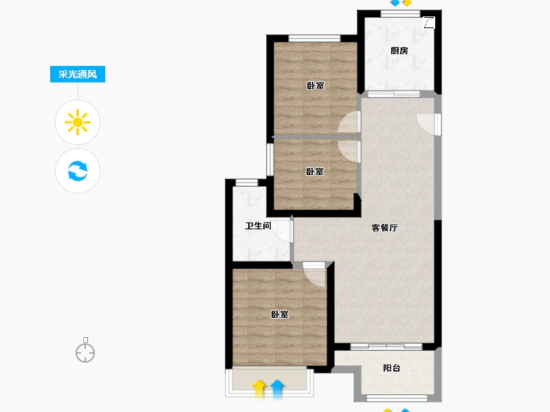 江苏省-无锡市-梁溪本源-75.20-户型库-采光通风