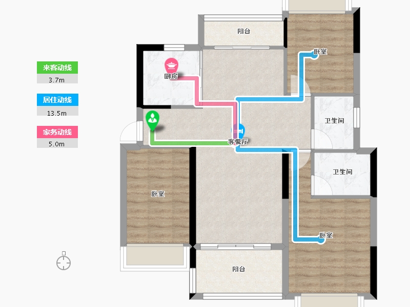 湖北省-武汉市-佳阳大都府-83.93-户型库-动静线