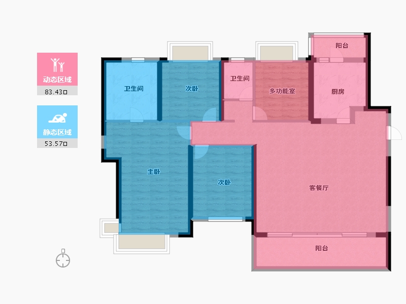 湖南省-长沙市-新力铂园-123.66-户型库-动静分区