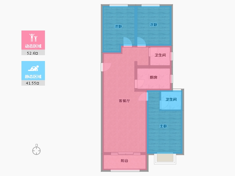 山西省-吕梁市-星河华府-98.00-户型库-动静分区