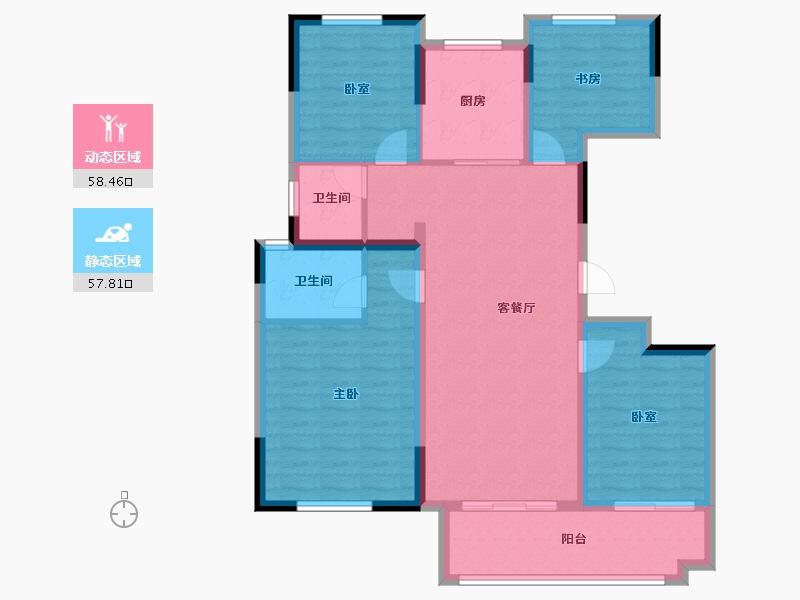 湖南省-长沙市-澳海望洲府-104.55-户型库-动静分区