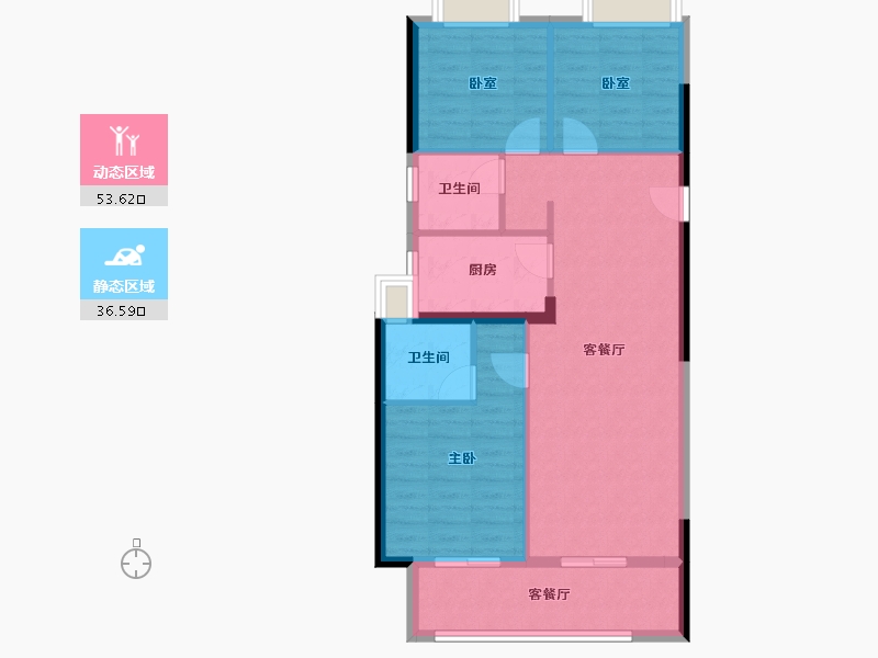 湖北省-武汉市-首开光明国风上观-81.54-户型库-动静分区