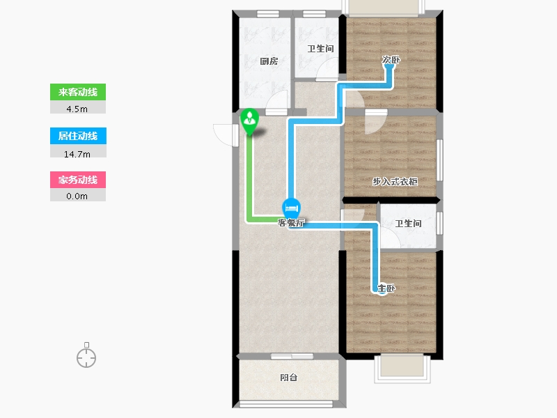 湖北省-武汉市-融创九坤璟宸时代-85.99-户型库-动静线