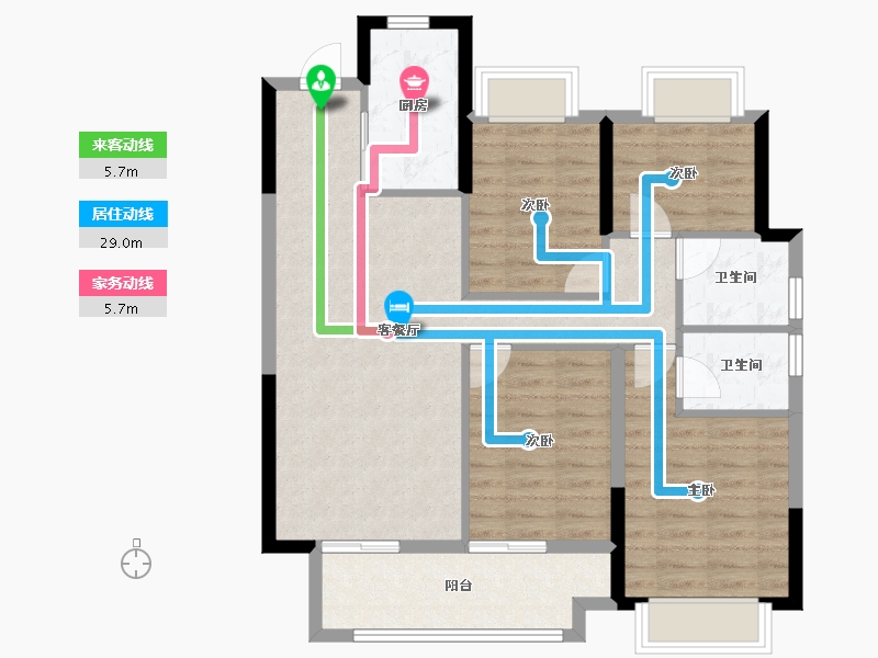 湖北省-武汉市-首开光明国风上观-89.45-户型库-动静线