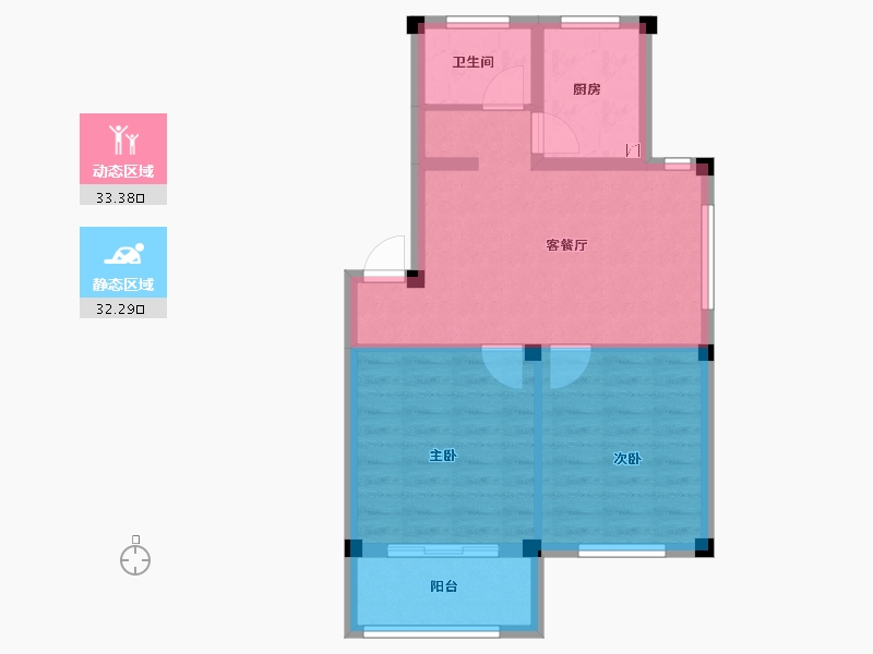 浙江省-宁波市-久南郡-58.62-户型库-动静分区