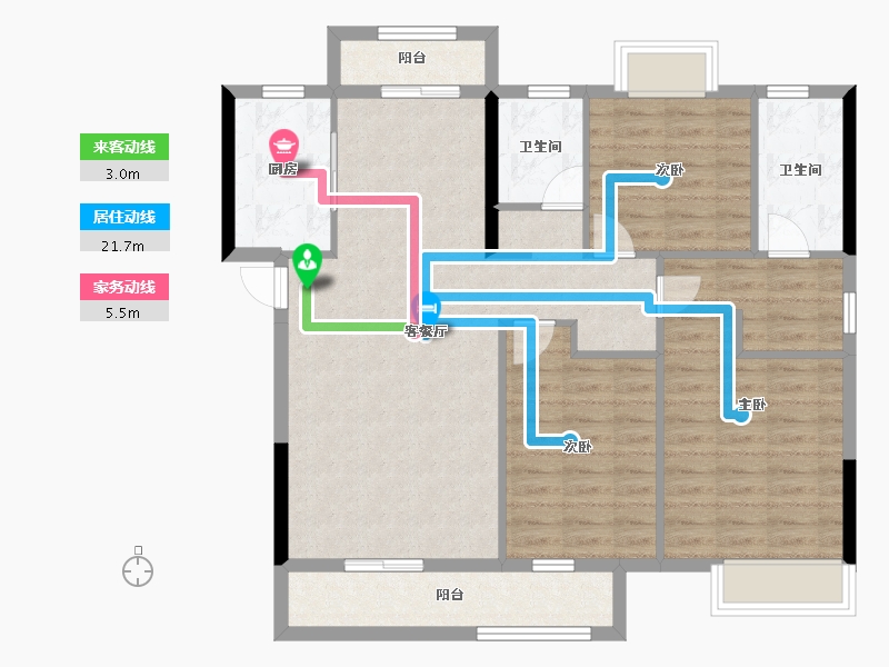 湖北省-武汉市-宝业星毓府-101.14-户型库-动静线