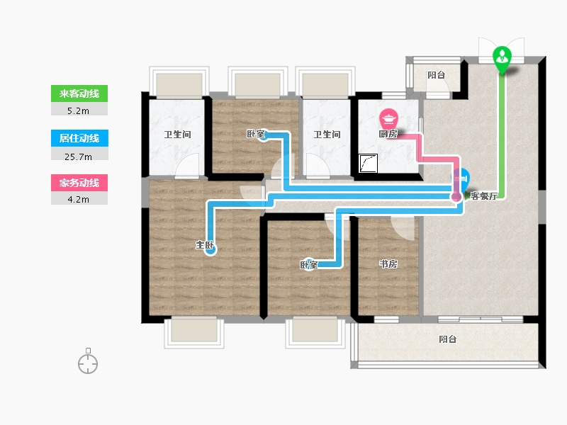 湖北省-武汉市-华侨城欢乐天际-99.01-户型库-动静线