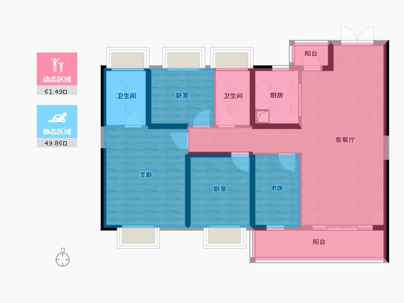 湖北省-武汉市-华侨城欢乐天际-99.01-户型库-动静分区