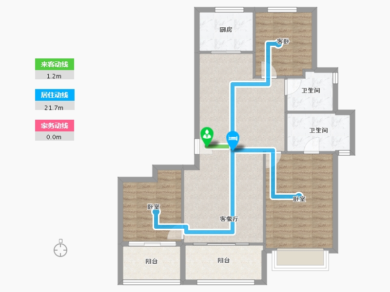 浙江省-宁波市-南寅钰府-95.20-户型库-动静线