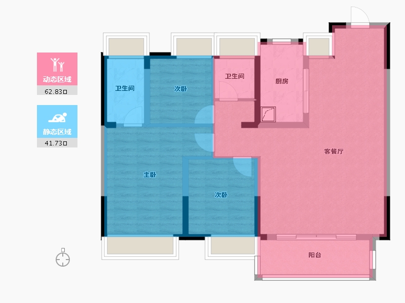 上海-上海市-保利·明明湖光-93.60-户型库-动静分区