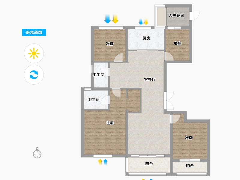 浙江省-温州市-海悦城钰园-109.16-户型库-采光通风