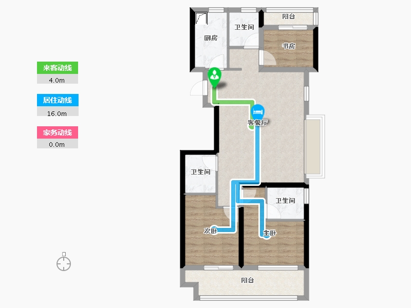 浙江省-宁波市-湖畔云庭-79.20-户型库-动静线