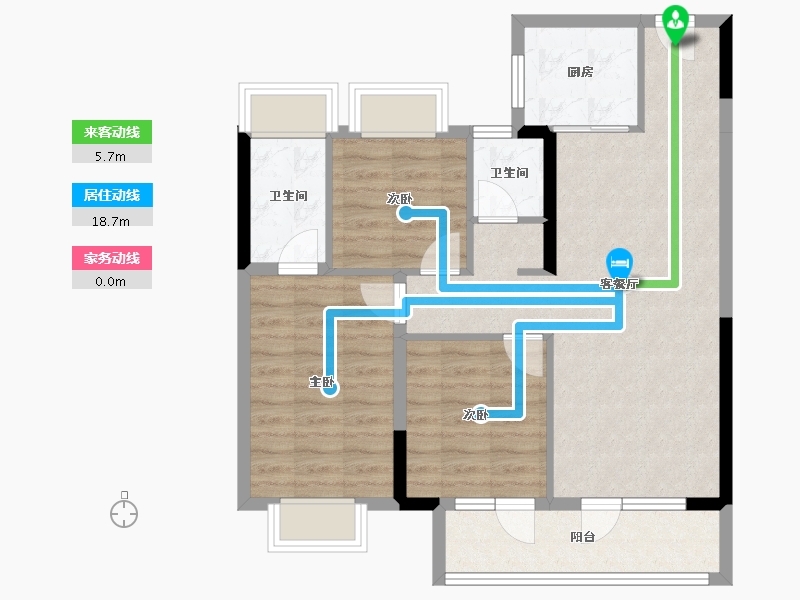 湖北省-武汉市-城投东方领誉-79.32-户型库-动静线