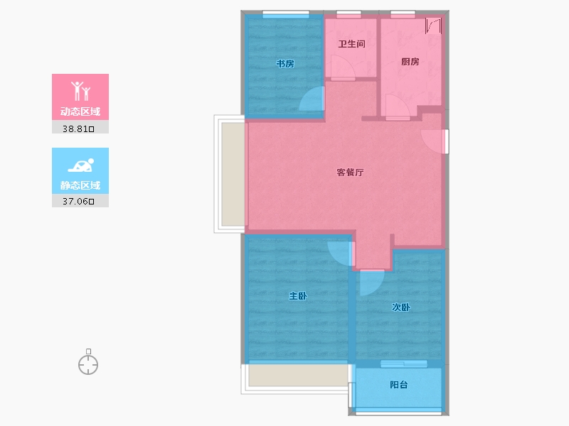 上海-上海市-光语著-67.20-户型库-动静分区