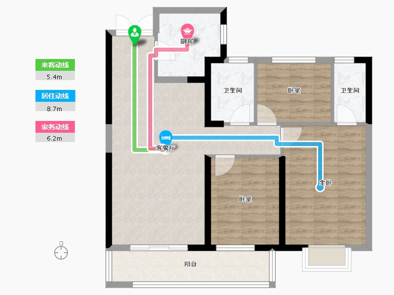 湖北省-武汉市-城投联投江南岸-87.00-户型库-动静线