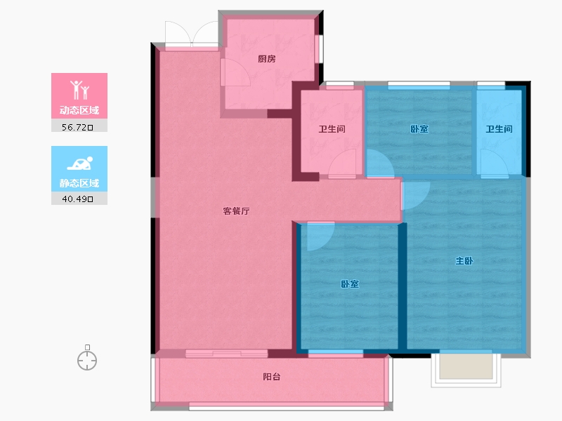 湖北省-武汉市-城投联投江南岸-87.00-户型库-动静分区