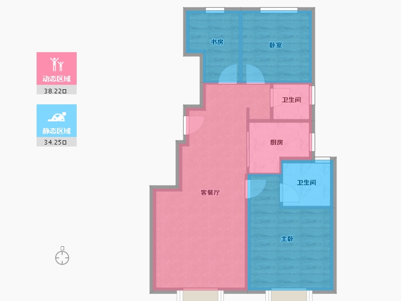 天津-天津市-津港城-64.90-户型库-动静分区