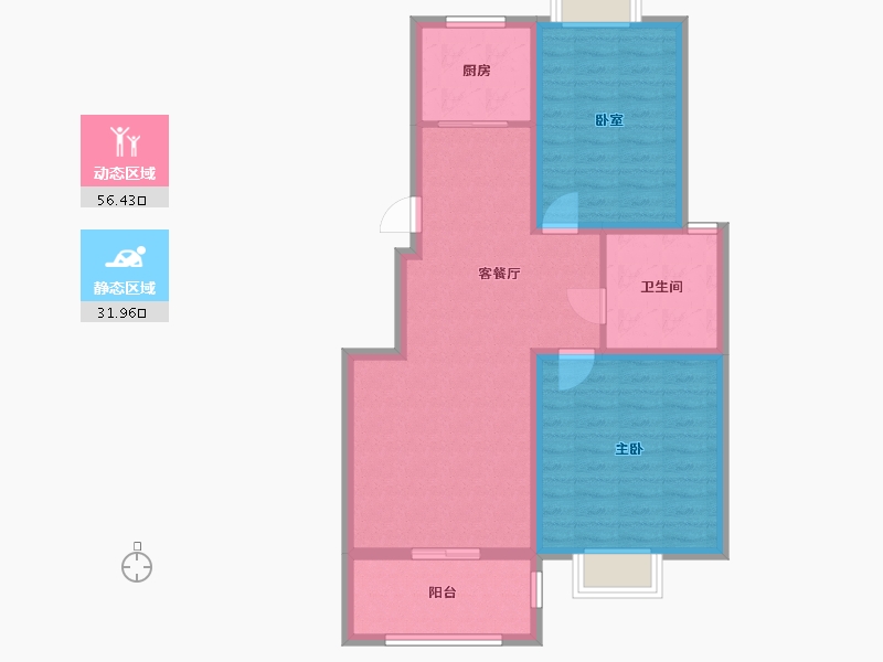 安徽省-淮北市-东方家园-80.00-户型库-动静分区